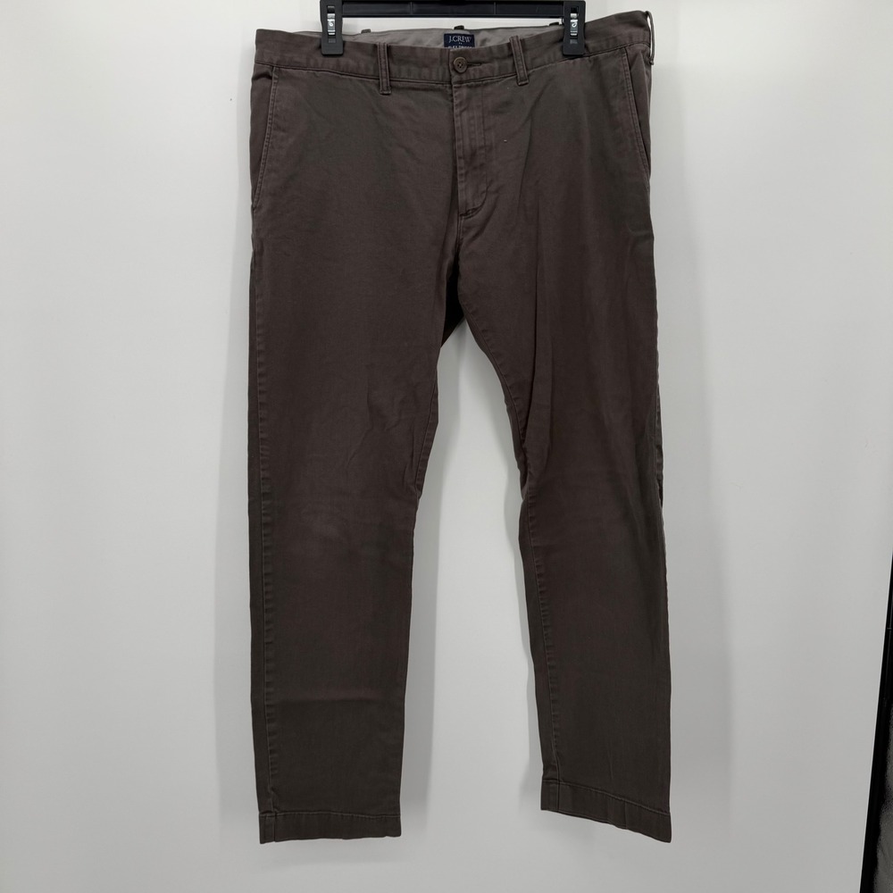 J.Crew Flex Driggs Chino Pants Mens 36x32 Slim Fit Gray Brown H3167